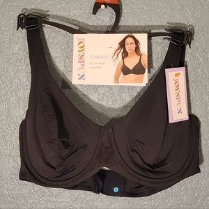 Black Joyspun bra, 40C, never worn, NWT